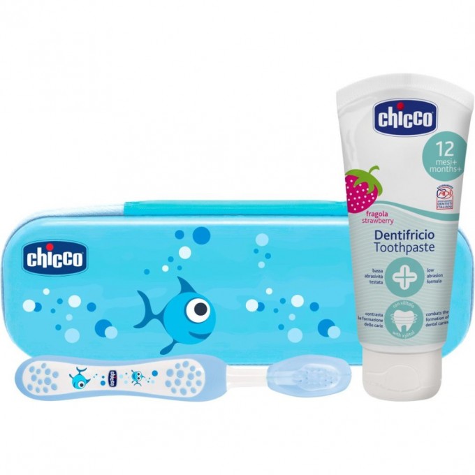 Набор детский CHICCO для чистки зубов (голубой) 6959200000