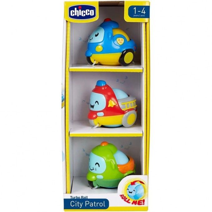Набор машинок CHICCO ДОРОЖНЫЙ ПАТРУЛЬ 3г+ 00010756000000