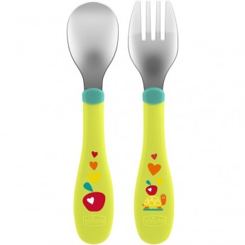 Набор посуды CHICCO METALCUTLERY, Зеленый