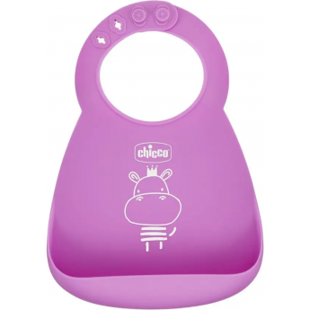 Нагрудник силиконовый CHICCO EASY ROLL PINK